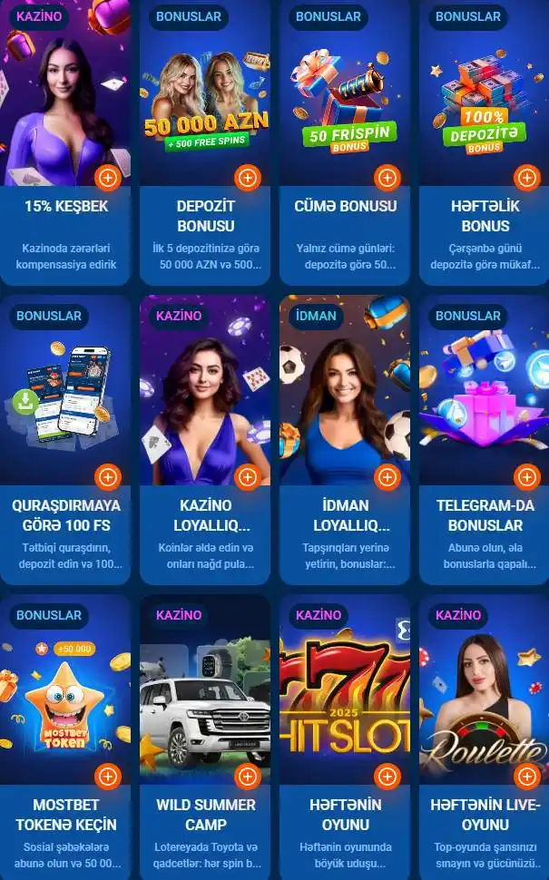 Çoxlarını oyunda istifadə etmək mümkün olan digər bonusların nümunələri
